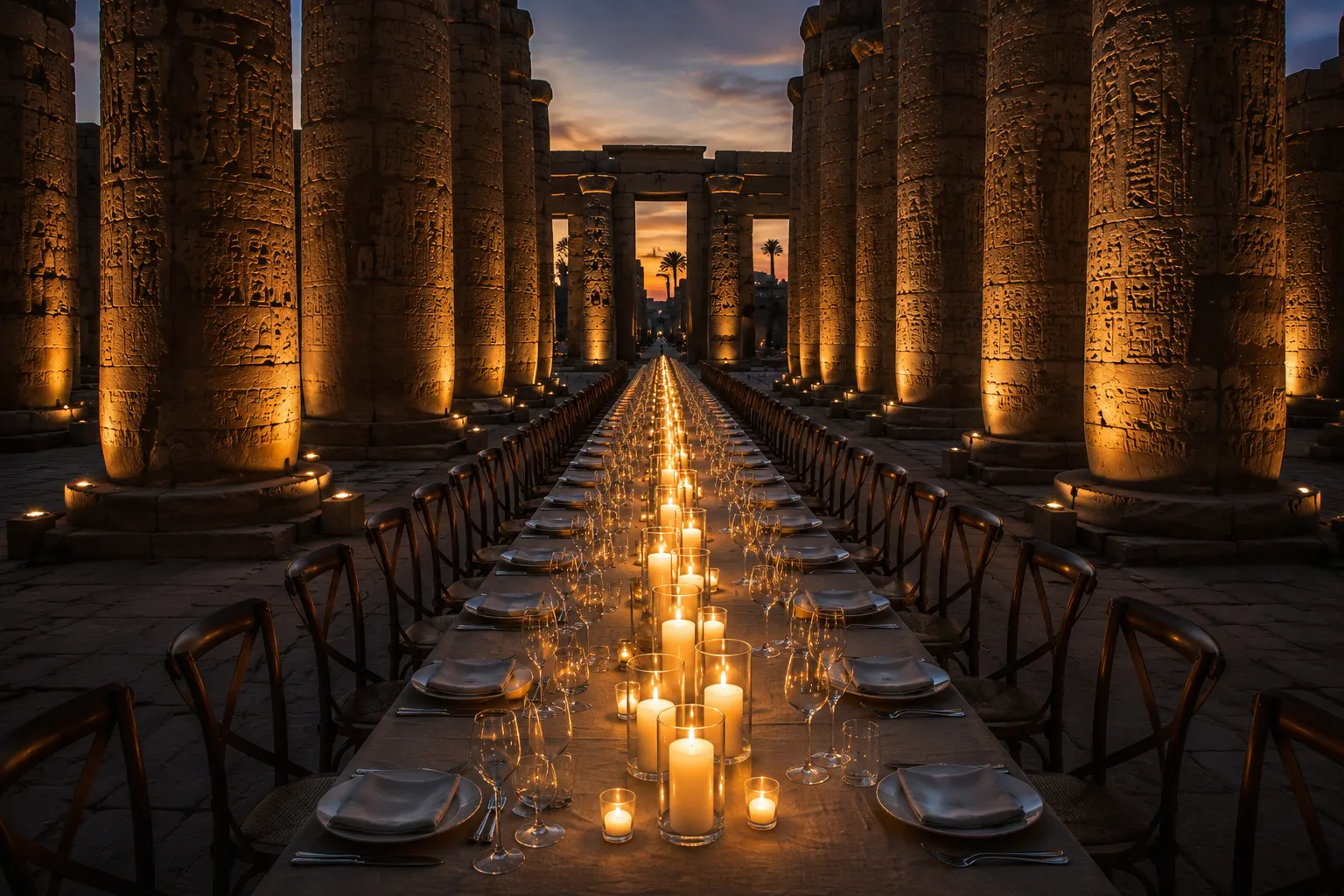 A Seat at the Table long table dinner set for guests
